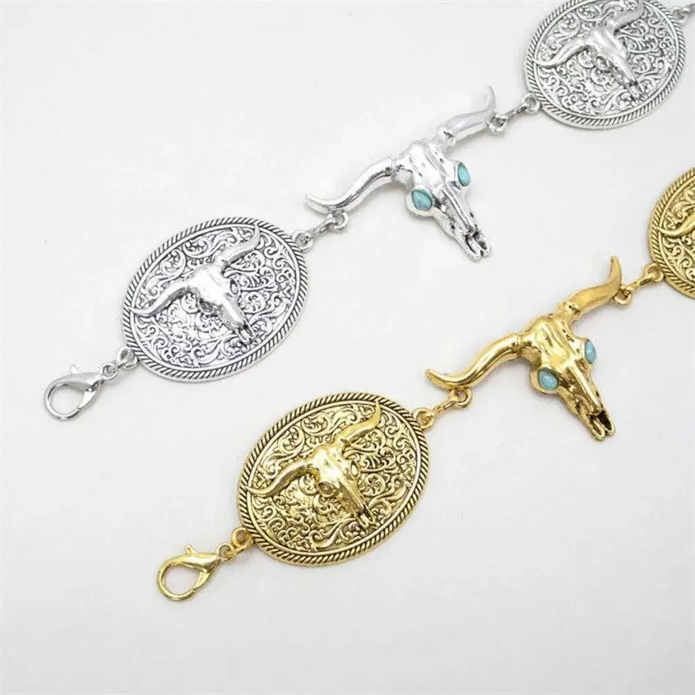 Gold Concho Cowgirl Steer Waist Chain